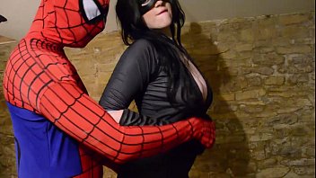 busty www best sex vedio com cosplay catwoman takes spiderman web 
