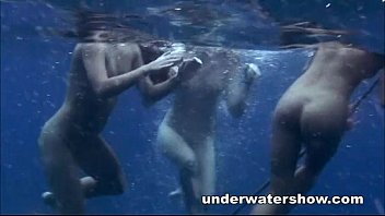 three girls swimming nude ls models nude in the sea 