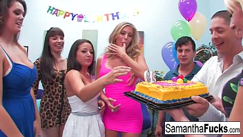 sex vidiyo samantha celebrates her birthday with a wild crazy orgy 