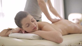 sexy nina lays pornfree tv boobs down on the massage 