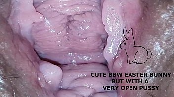 cute bbw nude beach videos bunny but with a very open pussy 