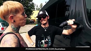 bums bus - the tattooed german lady kinky cat has jujizz hot sex in traffic 