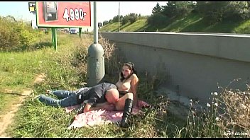 naughty pornsoul couple public sex roadside 