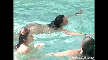 horny samantha cruz fucking a guy while pornky her naked girlfriends are swimming 