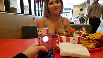 kfc public lush control and creampie in 3rats the bathroom 