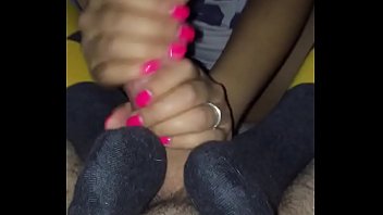 barbie hentai asian wife handjob cums on socks 