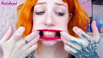 ginger  0    slut huge cock mouth destroy uglyface asmr blowjob red lipstick 