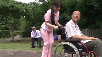 pon hab subtitled bizarre japanese half naked caregiver outdoors 