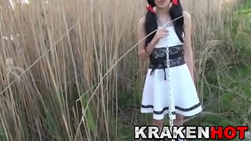 krakenhot - submission of a chained brunette ponosex teen outdoor 